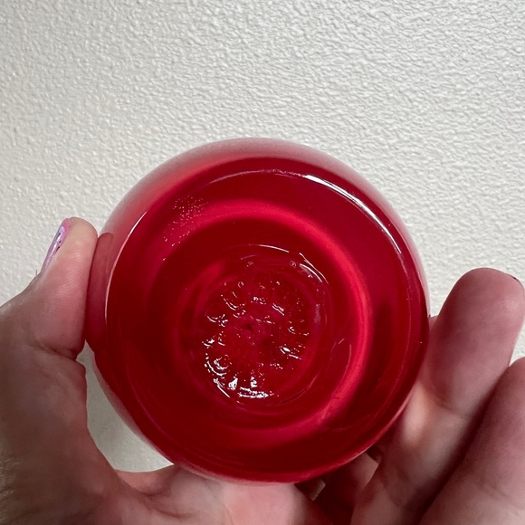 Glassybaby bright red votive handblown glass candle holder - Picture 3 of 4